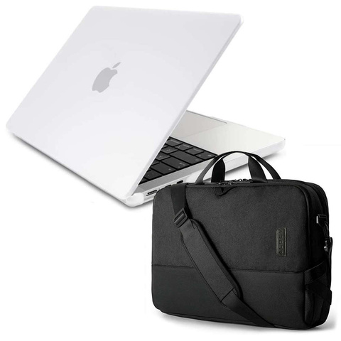 Alogy Hard Case for Apple Macbook Air 13 2022 M2 Matte White Bag up to 15.6"
