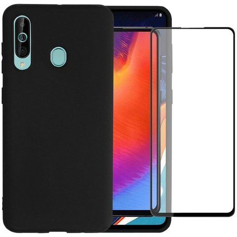 Alogy slim silicone case for Samsung Galaxy A60 black Alogy 5D glass