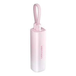 Powerbank Vention 5000mAh 20W USB-C to Lightning Cable Pink