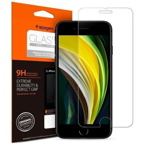 9H Spigen Glas.tR SLIM HD phone tempered glass for iPhone 6/6s/7/8/SE 2022/2020