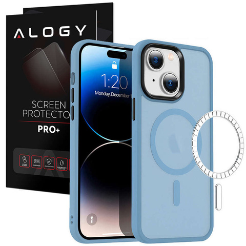 Protective phone case MagMat Case for MagSafe for Apple iPhone 14 Matte Sierra Blue Glass