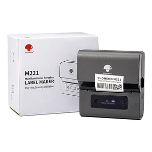 Phomemo M221 Portable Label Printer Bluetooth USB Gray/Black
