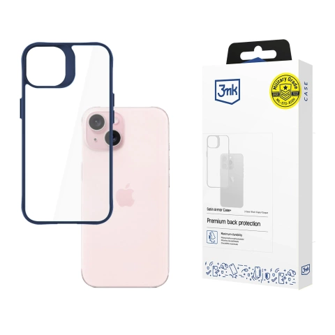 Etui na Apple iPhone 15 3mk Satin Armor Case  Blue