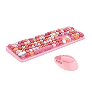 MOFII Sweet 2.4G wireless keyboard mouse set (pink)