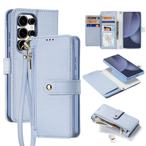 Samsung Galaxy S25 Ultra Dux Ducis Lava Leather MagSafe Case Blue