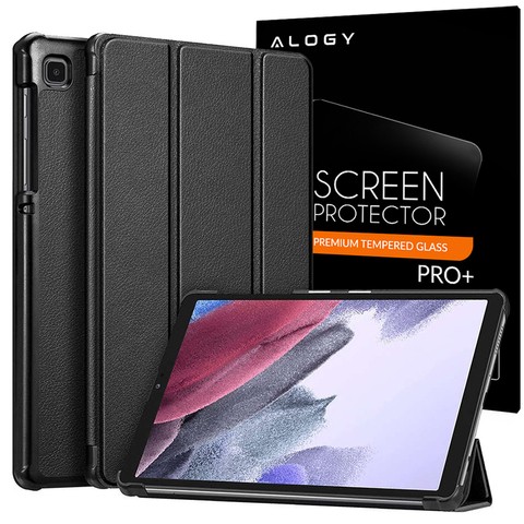 Alogy Book Cover for Galaxy A7 Lite 8.7 T220/T225 Black Glass