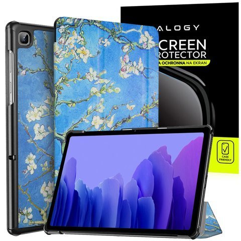 Alogy Book Cover for Galaxy Tab Tab A7 10.4 T500/T505 Blooming Almond Foil Stylus Pen