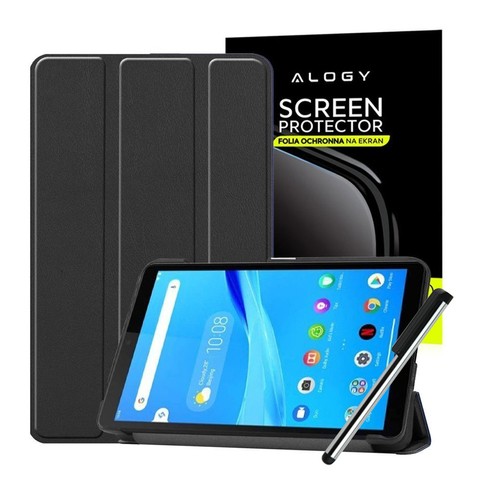 Alogy Book Cover for Lenovo Tab M7 TB-7305F Black Foil Stylus