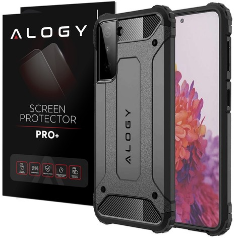 Alogy Hard Armor case for Samsung Galaxy S21 Plus gray Glass