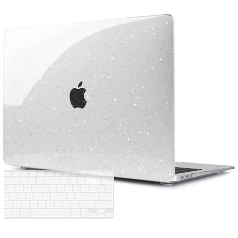 Alogy Hard Case Cover for Apple MacBook Air 13 M1 2020 Glitter Clear Keyboard Overlay