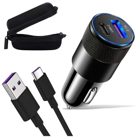 Alogy car charger USB-C Type C USB 3.1A Black 5A cable 1m Case