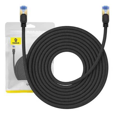 Baseus Ethernet RJ45 braided network cable, 10Gbps, 10m (black)