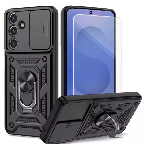 Case for Apple iPhone 16 armored Slide Case Ring camera protection housing Camshield Alogy black