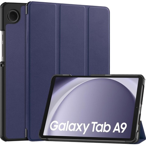 Case for Samsung Galaxy Tab A9 2023 8.7" X110 / X115 Tablet Cover Case Alogy Book Cover Navy Blue Glass