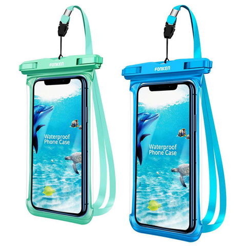 Case x2 waterproof Fonken waterproof universal IPX8 to 6.5 Green / Blue
