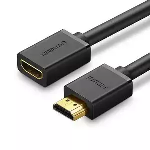 HDMI male to HDMI female cable UGREEN HD107, FullHD, 3D, 1m (black)