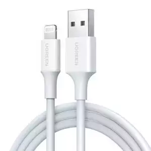 Lightning to USB cable UGREEN 2.4A US155, 1.5m (white)