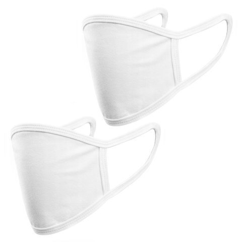 Protective Mask x2 Face Mask Protective Mask White