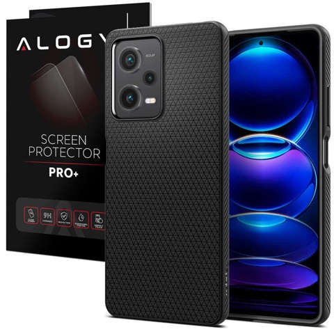 Spigen Liquid Air Phone Case Protective Cover for Xiaomi Redmi Note 12 Pro 5G / Poco X5 Pro 5G Matte Black Glass