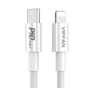 USB-C cable for Lightning Vipfan P01, 3A, PD, 1m (white)