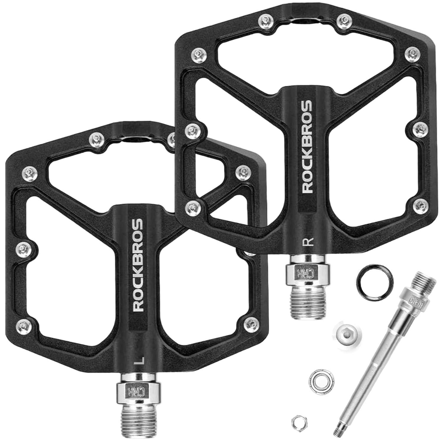 Black metal hot sale bike pedals