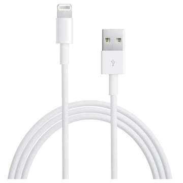 1m Fast USB-A to Lightning Cable for Apple White