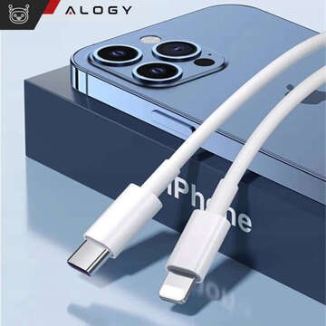 1m USB-C to Lightning cable Alogy Fast Charge iPhone charging cable 20W white