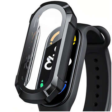 2-in-1 protective case with built-in glass for Xiaomi Mi Band 7 / 7 NFC Alogy Classic Case Black