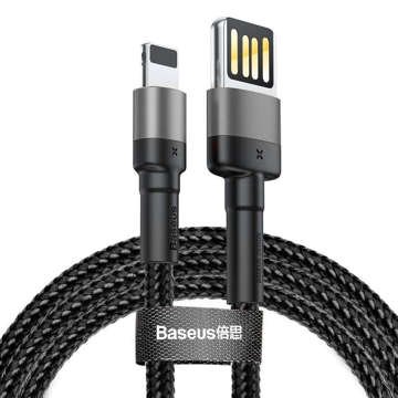 2m Baseus Cafule Lightning USB cable (double-sided) 1.5A (grey-black)