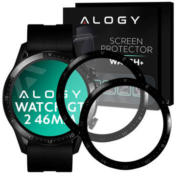 2x Alogy 3D Flexible Glass for Huawei Watch GT 2 46mm Black