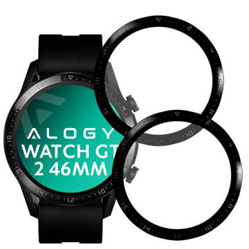 2x Alogy 3D Flexible Glass for Huawei Watch GT 2 46mm Black