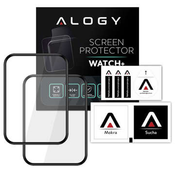 2x Alogy 3D Flexible Protective Glass for Huawei Watch Fit 2 2022 Black