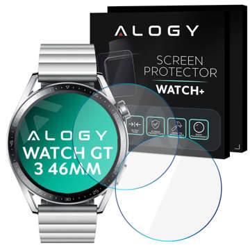 2x Alogy 9H Tempered Glass for Huawei Watch GT 3 46mm