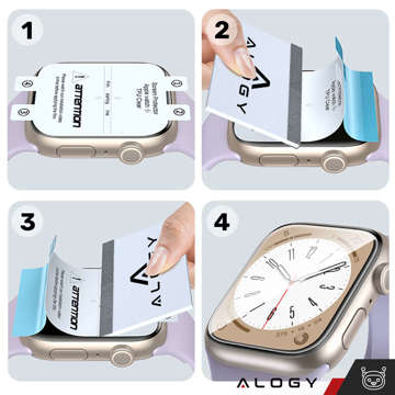 2x Alogy Hydrogel Hydrogel Protective Film for Apple Watch SE Smartwatch (44mm)