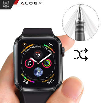 2x Alogy Hydrogel Hydrogel Protective Film for Apple Watch SE Smartwatch (44mm)