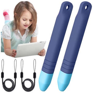 2x Alogy Stylus Pen Capacitive Touch Screen Pen for Phone Tablet Kids 10cm Blue