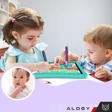 2x Alogy Stylus Pen Capacitive Touch Screen Pen for Phone Tablet Kids 10cm Purple