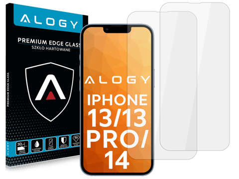 2x Alogy Tempered Glass Screen Protector for Apple iPhone 13/ 13 Pro/ 14