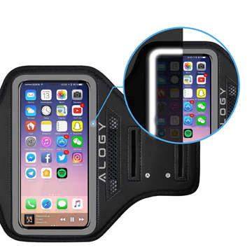 2x Alogy WaterProof Sport ArmBand Running Case Waterproof Armband for Phone 6.7 inch Black