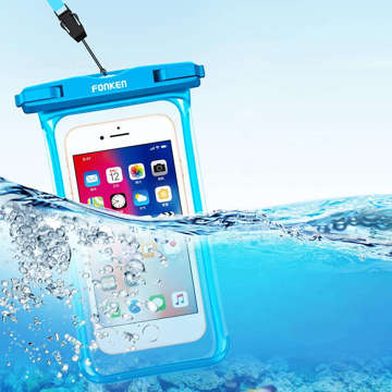 2x Fonken Waterproof Waterproof Phone Case Universal IPX8 to 6.5 Blue