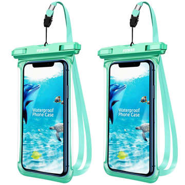 2x Fonken Waterproof Waterproof Phone Case Universal IPX8 to 6.5 Green