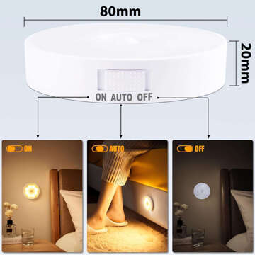 2x Lamp LED motion sensor dusk night lamp Alogy Sensor Light Wireless furniture lighting Warm light 3000k