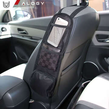 2x Side Car Organizer Seat Car Seat Cover Alogy Car Black