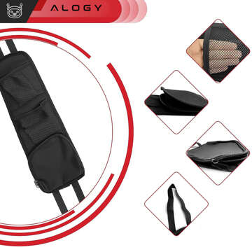 2x Side Car Organizer Seat Car Seat Cover Alogy Car Black