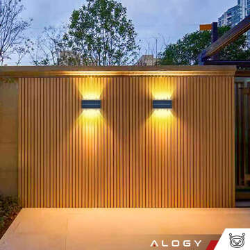 2x Solar wall lamp Alogy Solar Lamp outdoor IP65 2V facade with dusk sensor 10 LED