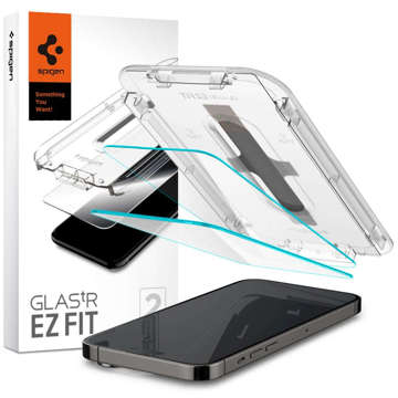 2x Tempered Glass Spigen Glas.TR "EZ FIT" for Apple iPhone 14 Pro Clear