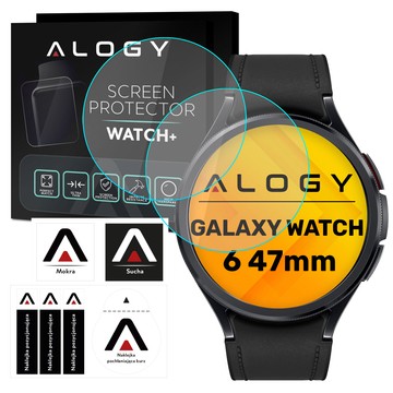 2x Tempered Glass for Samsung Galaxy Watch 6 Classic 47mm Protective for Smartwatch Alogy Screen Protector Watch