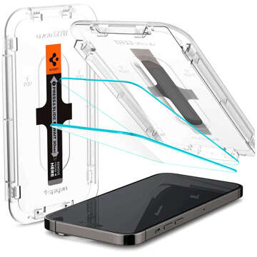 2x Tempered Glass for iPhone 15 Pro Max Spigen Glas.TR "EZ FIT" Clear