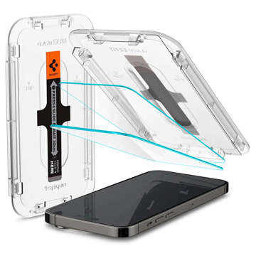 2x Tempered glass for iPhone 15 Spigen Glas.TR "EZ FIT" Clear