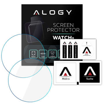 2x protective tempered glass for the Alogy screen for Samsung Galaxy Watch 5 44mm